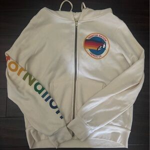 Aviator Nation Vintage White Sweatshirt with Iconic Style